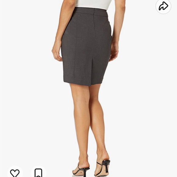 Calvin Klein charcoal grey rayon blend pencil skirt - Picture 13 of 13